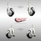 Service Caster 3 Inch 316SS Black Polyurethane Swivel 1/2 Inch Threaded Stem Caster Brakes, 2PK SS316TS20S314-PPUB-BLK-121315-2-TLB2 - alternate 3